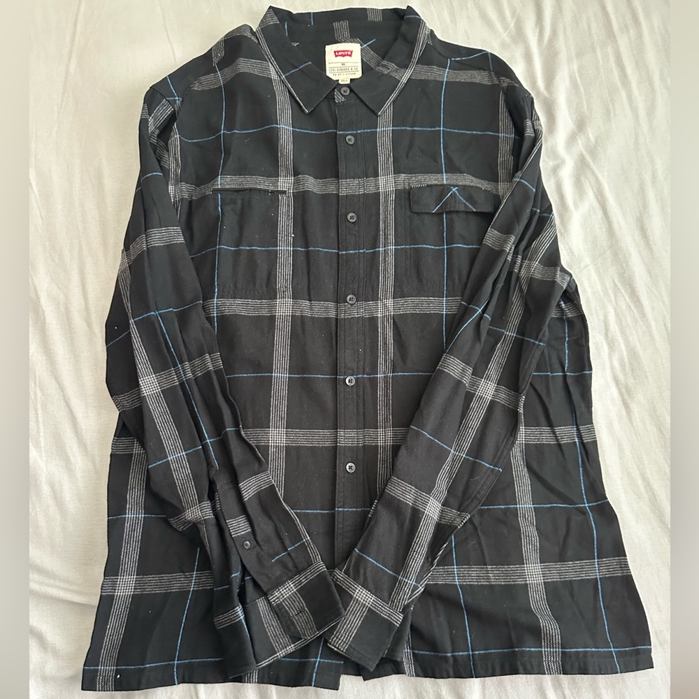 Levi’s Men’s Black Flannel Shirt XXL